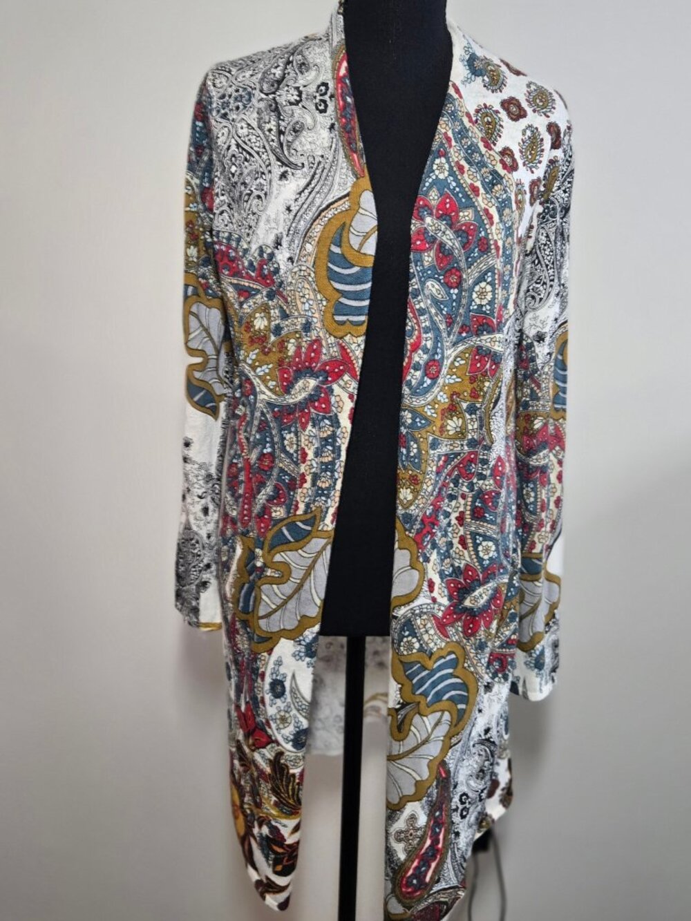 Chico's Paisley Open Front Cardigan Size 0